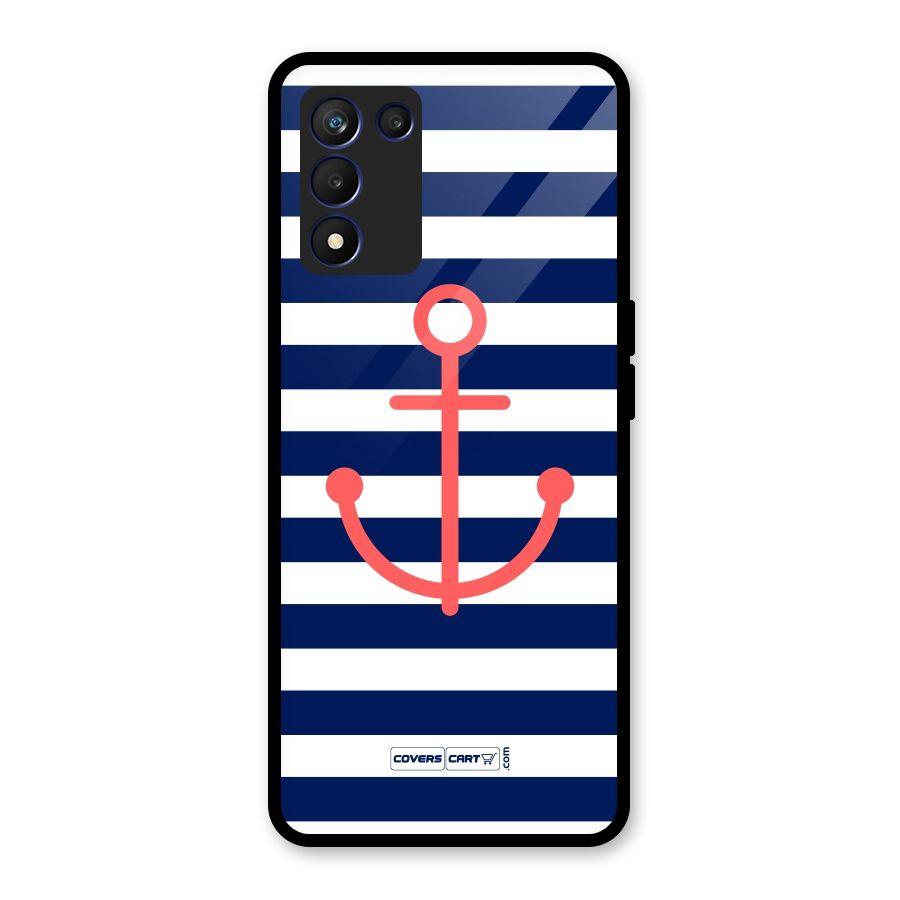 Anchor Stripes Glass Back Case for Realme 9 5G Speed