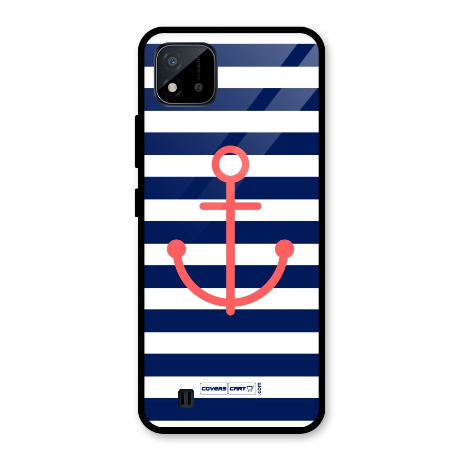 Anchor Stripes Glass Back Case for Realme C11 2021