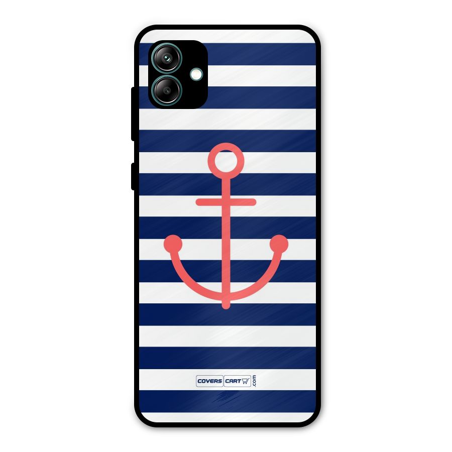 Anchor Stripes Metal Back Case for Galaxy A04