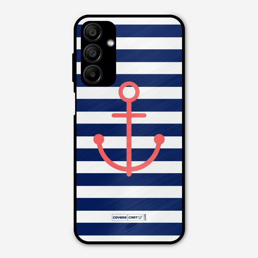 Anchor Stripes Metal Back Case for Galaxy A15 5G
