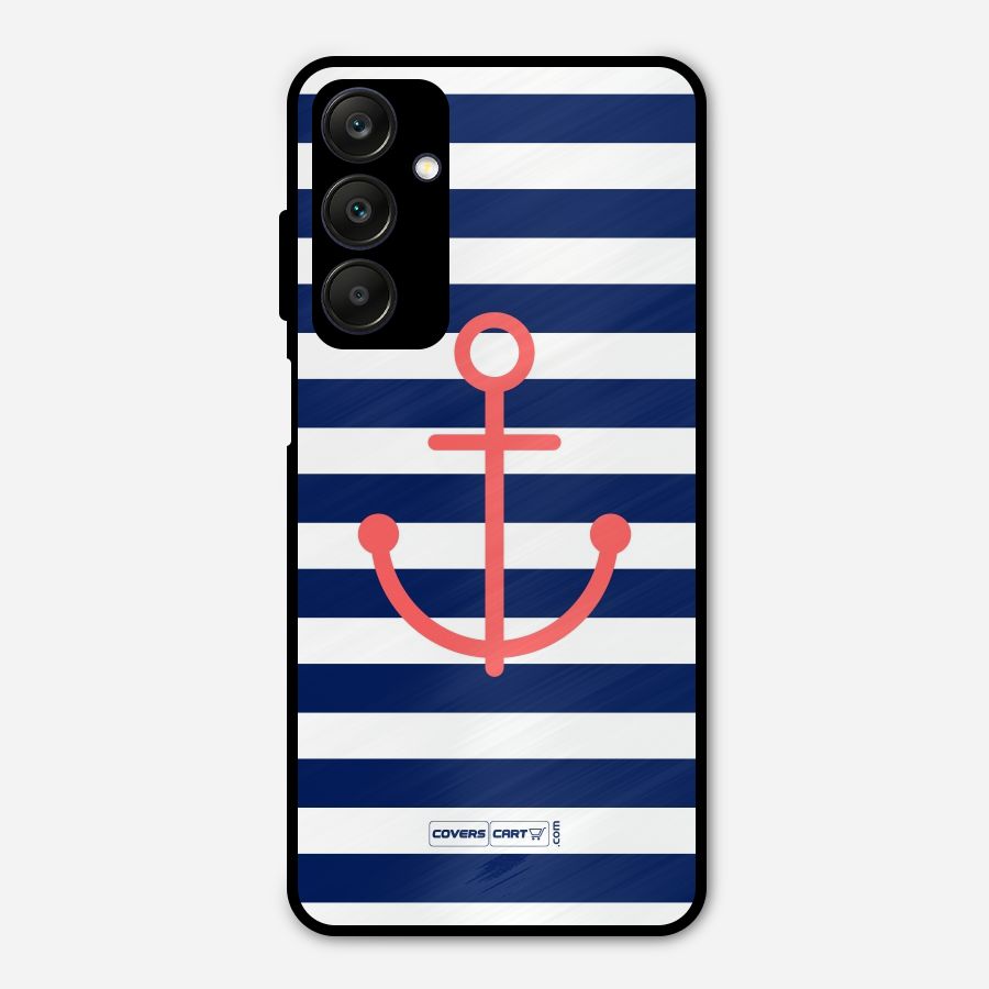 Anchor Stripes Metal Back Case for Galaxy A25 5G