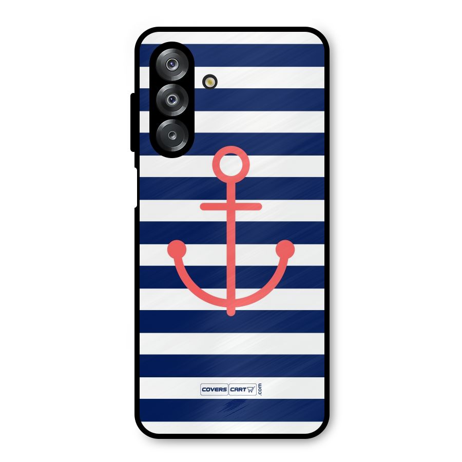 Anchor Stripes Metal Back Case for Galaxy A26