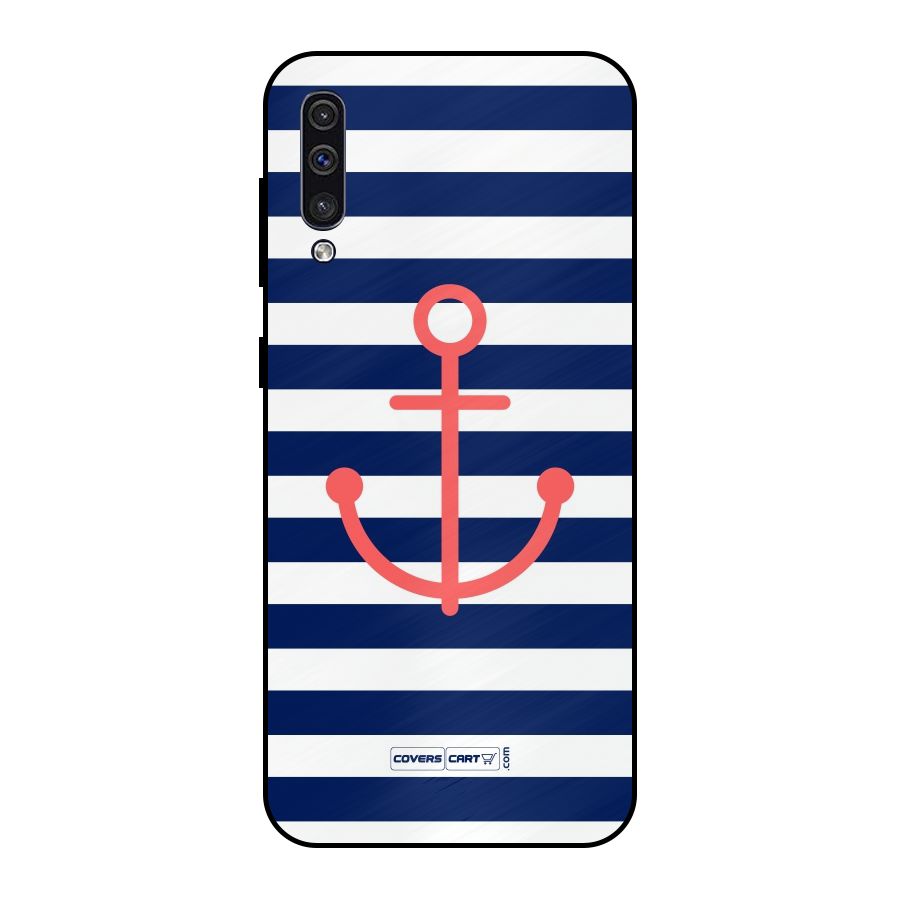 Anchor Stripes Metal Back Case for Galaxy A30s