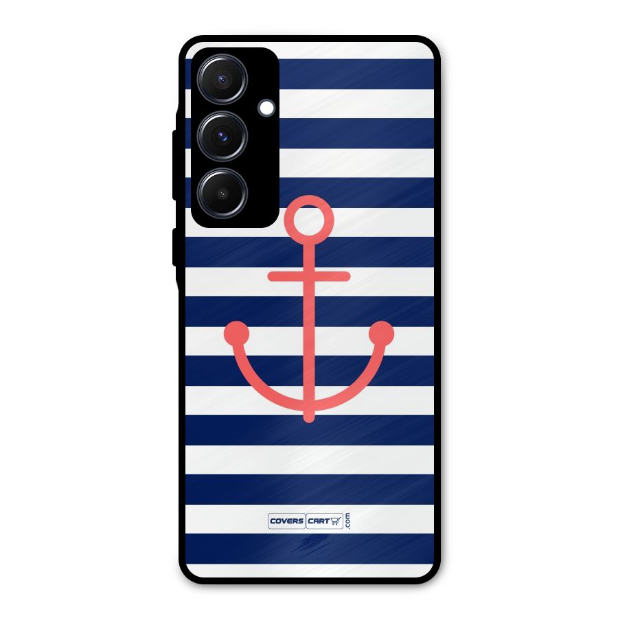 Anchor Stripes Metal Back Case for Galaxy A55