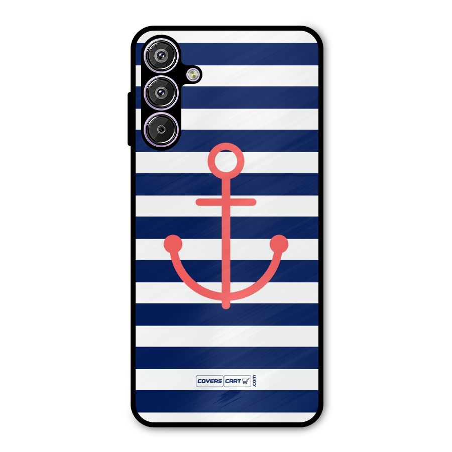 Anchor Stripes Metal Back Case for Galaxy F15