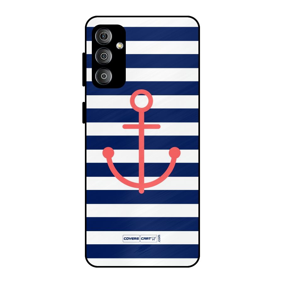 Anchor Stripes Metal Back Case for Galaxy F23