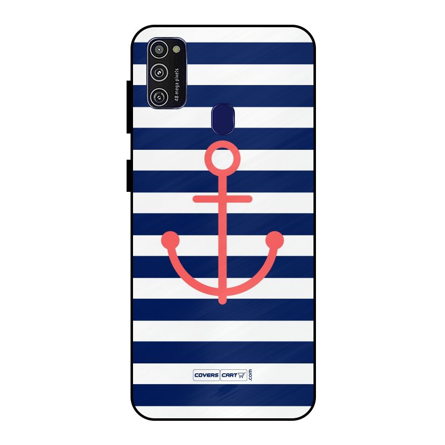 Anchor Stripes Metal Back Case for Galaxy M30s