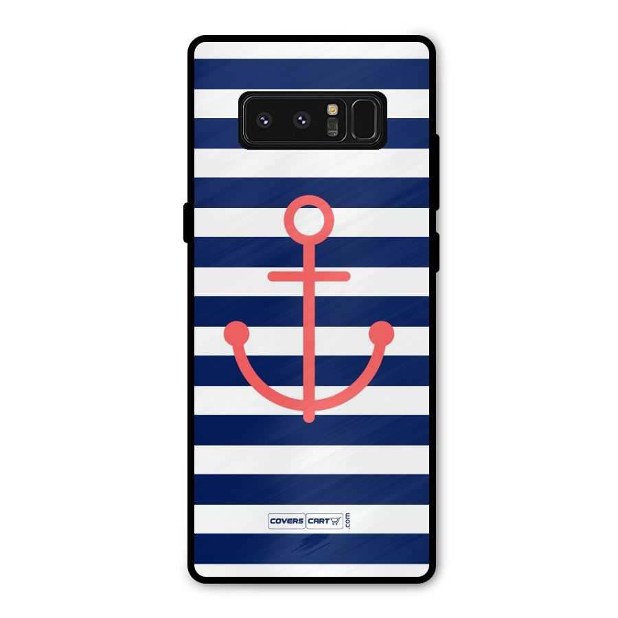 Anchor Stripes Metal Back Case for Galaxy Note 8