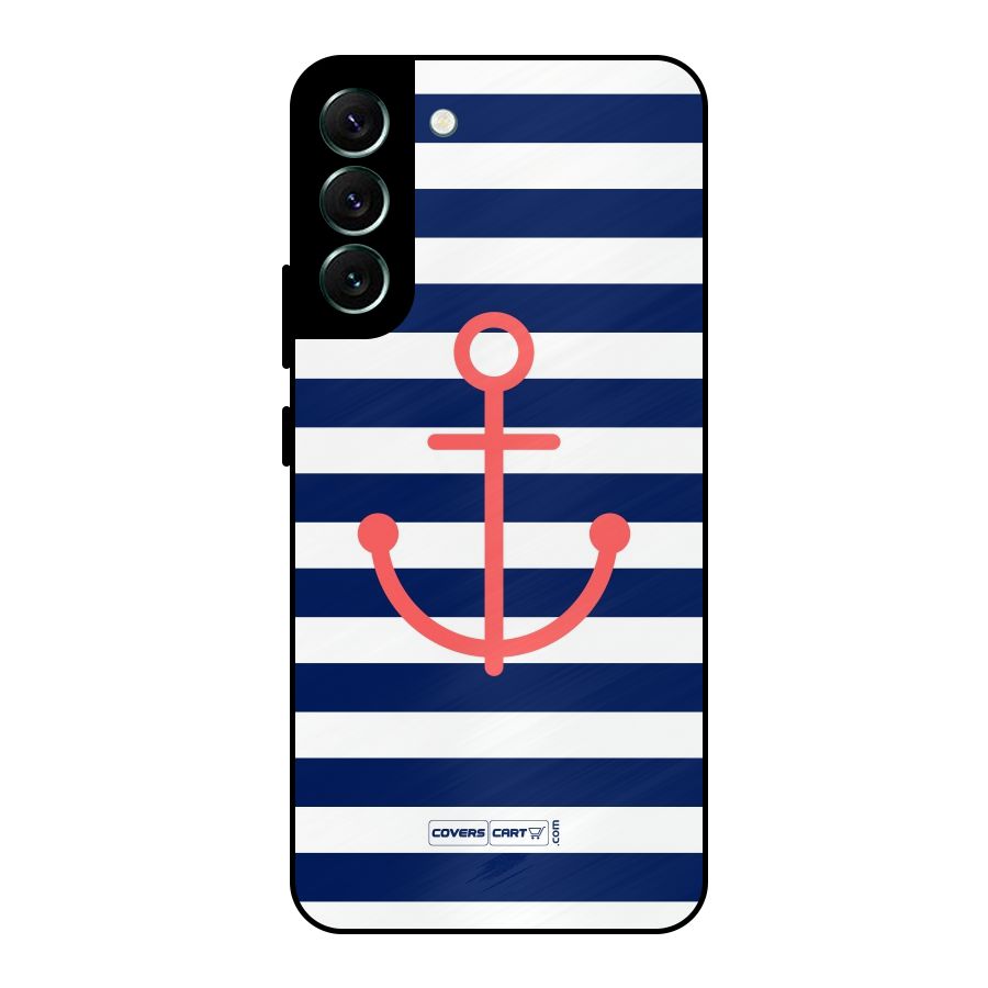 Anchor Stripes Metal Back Case for Galaxy S22 Plus 5G