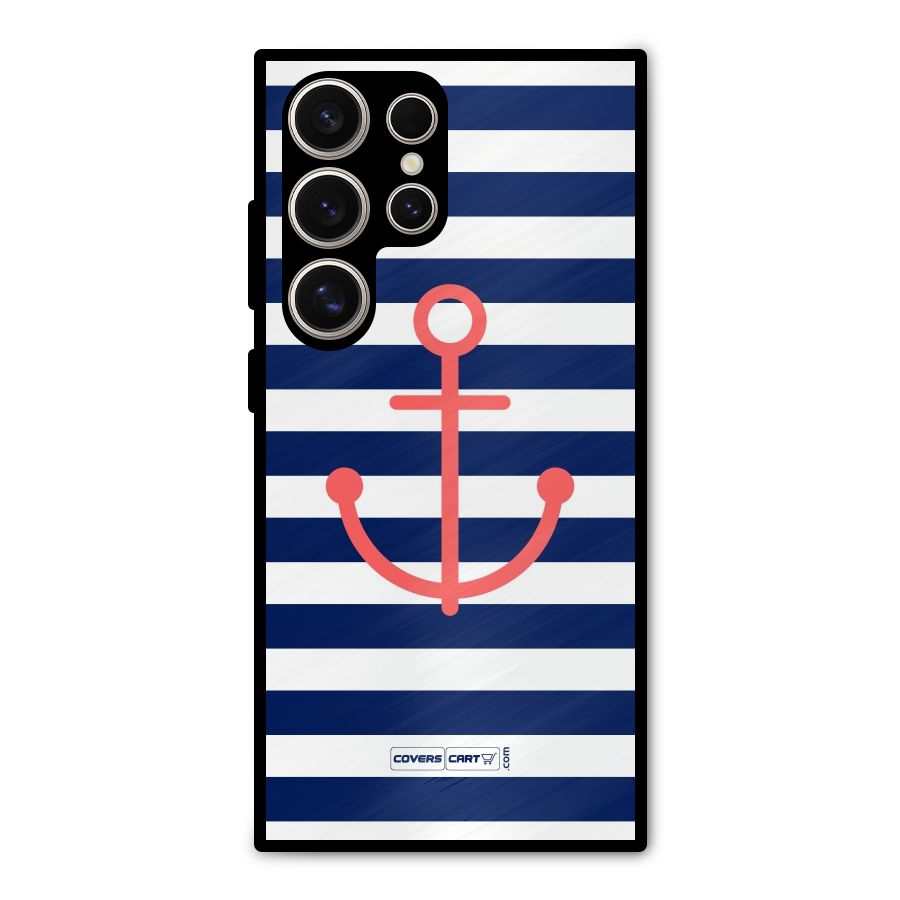 Anchor Stripes Metal Back Case for Galaxy S24 Ultra