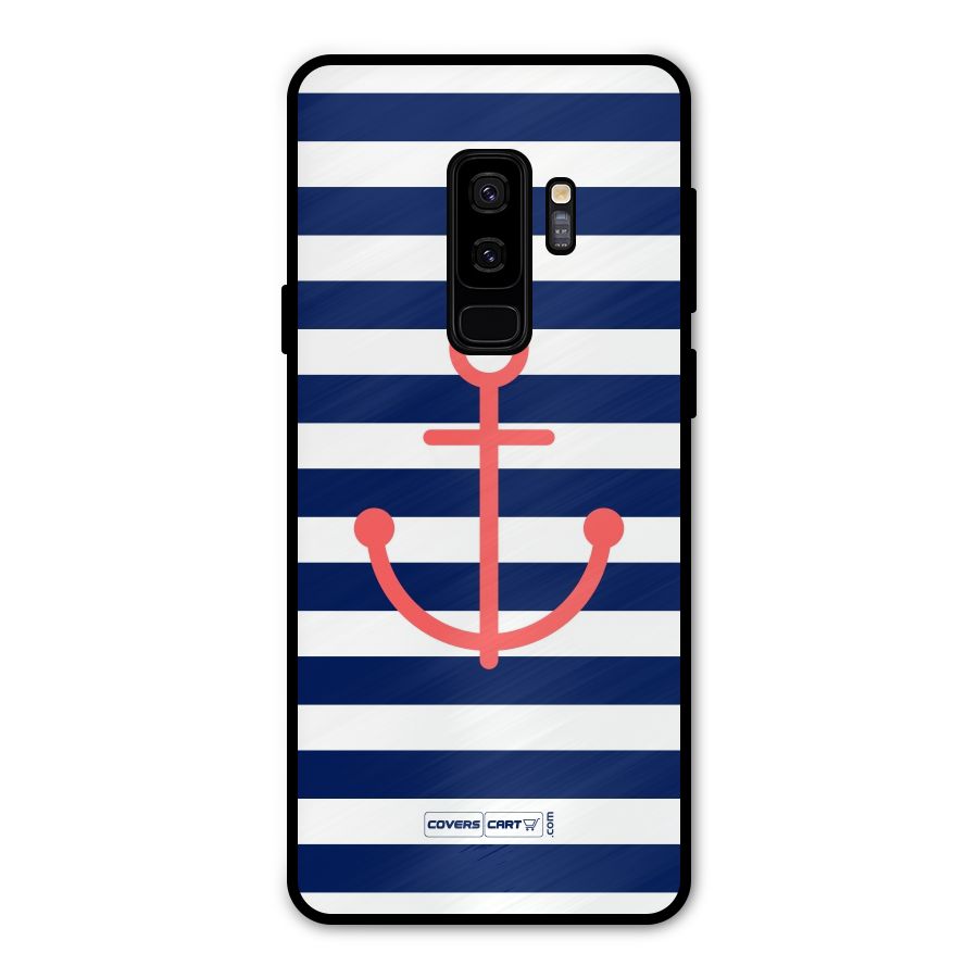 Anchor Stripes Metal Back Case for Galaxy S9 Plus