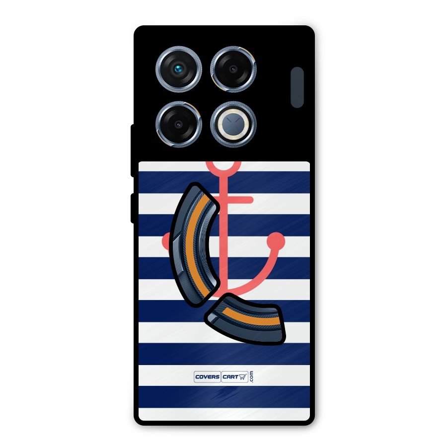 Anchor Stripes Metal Back Case for Infinix GT 20 Pro
