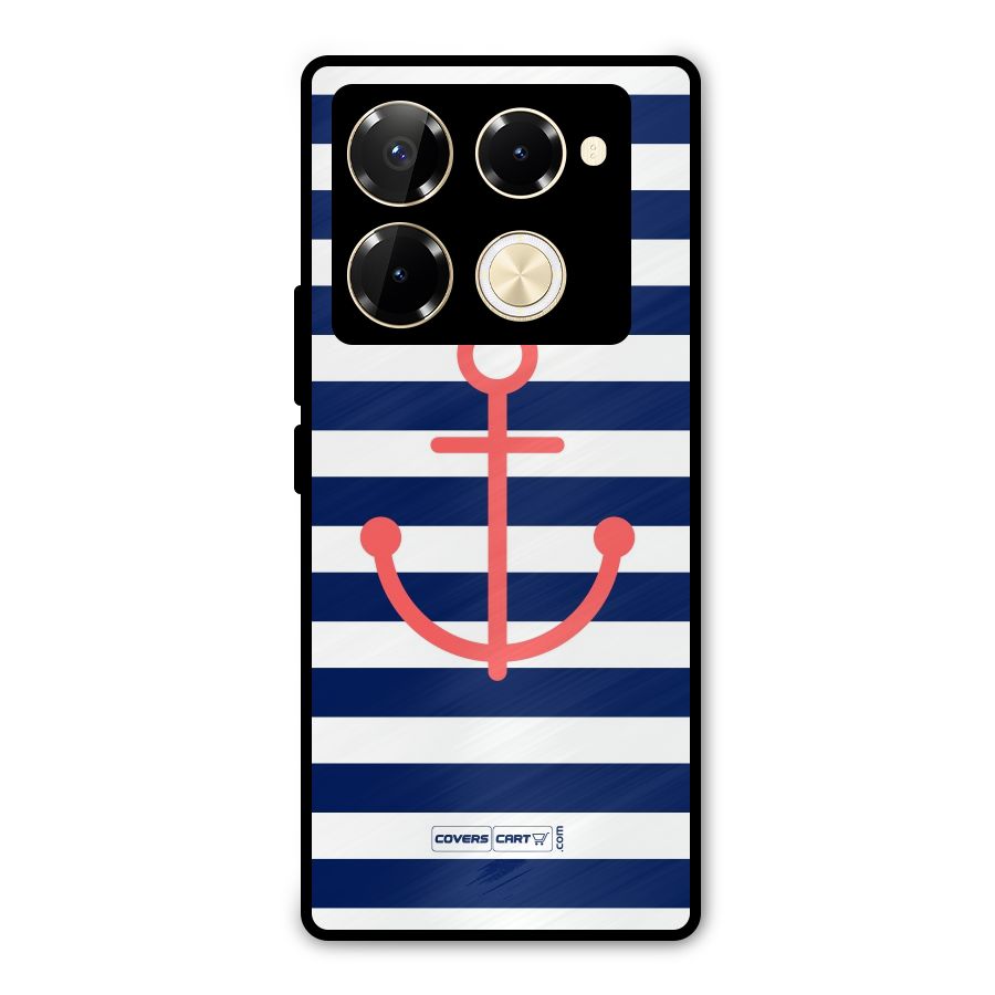 Anchor Stripes Metal Back Case for Infinix Note 40 Pro Plus