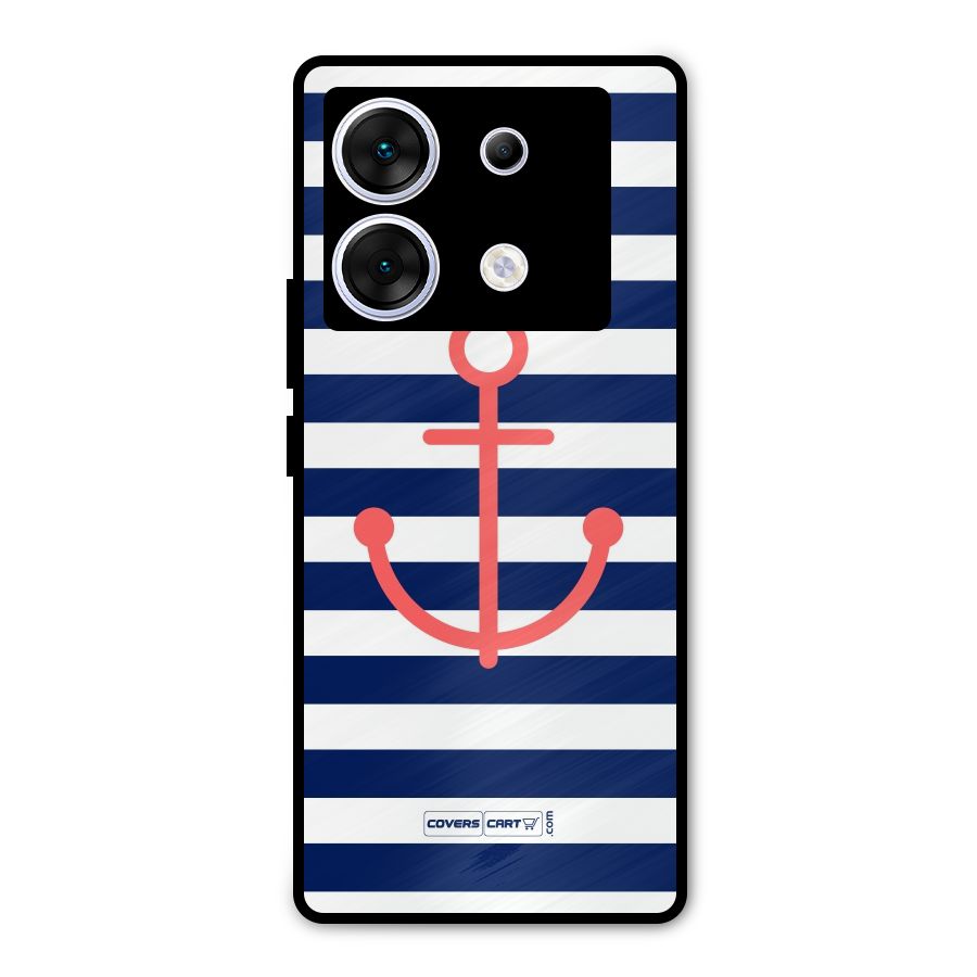 Anchor Stripes Metal Back Case for Infinix Zero 30 5G