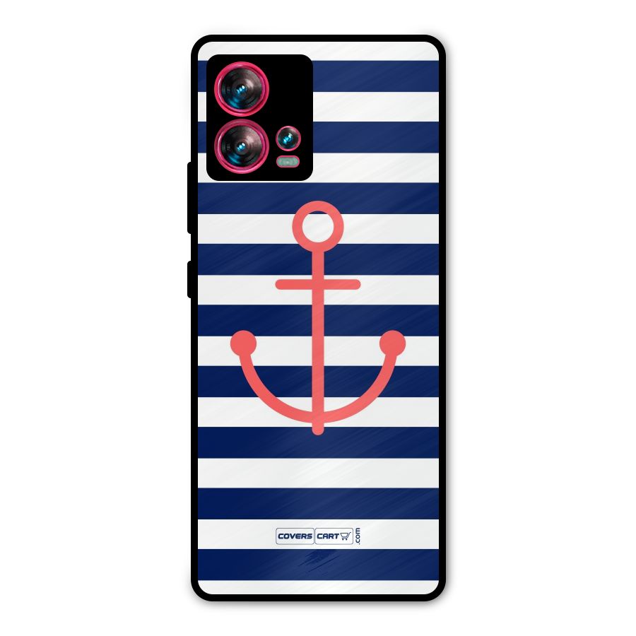 Anchor Stripes Metal Back Case for Motorola Edge 30 Fusion