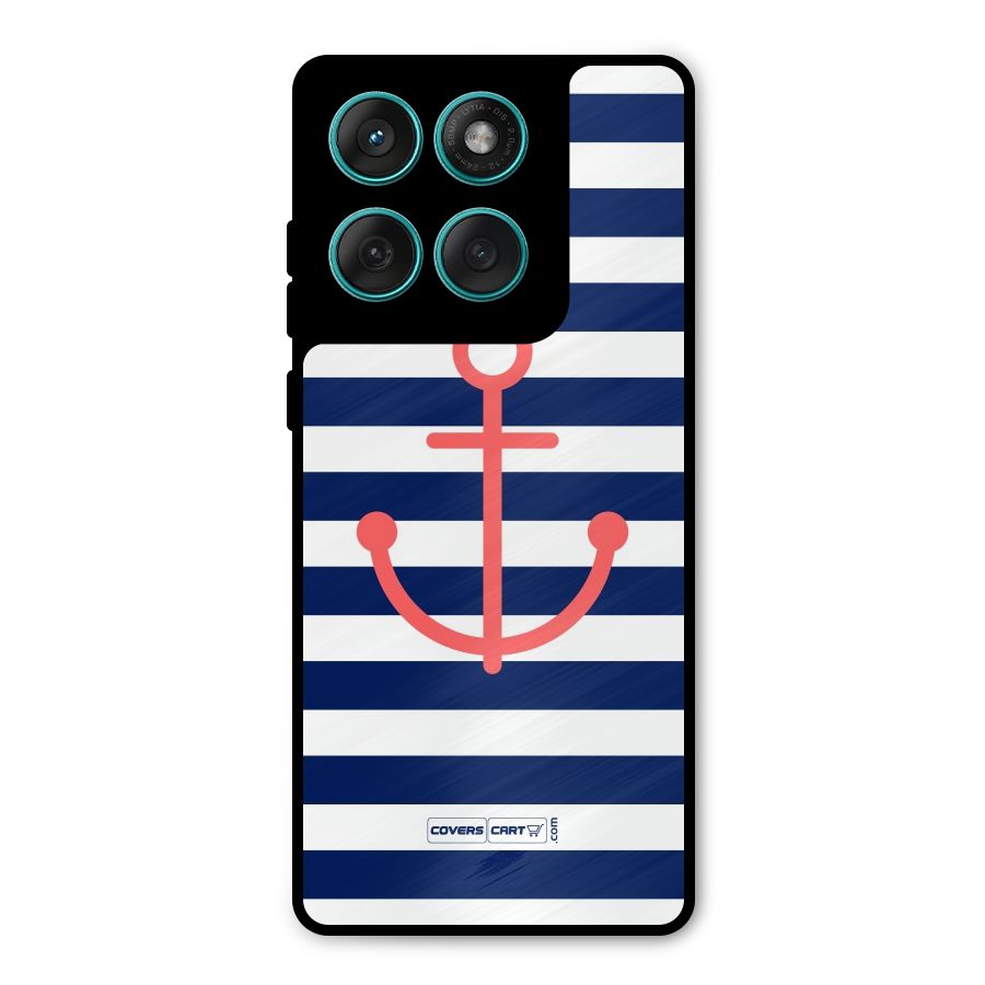 Anchor Stripes Metal Back Case for Motorola Edge 60 Fusion