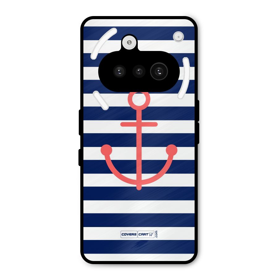 Anchor Stripes Metal Back Case for Nothing Phone 3a