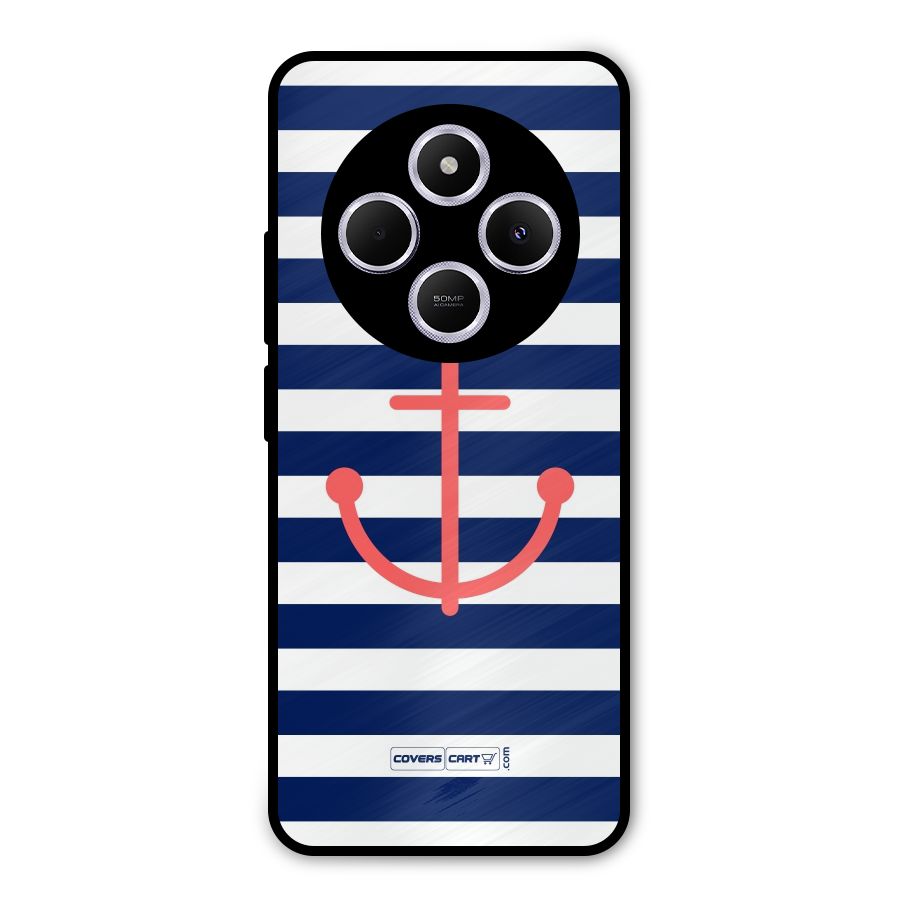 Anchor Stripes Metal Back Case for Poco C75 5G