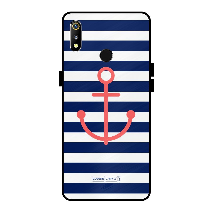 Anchor Stripes Metal Back Case for Realme 3i