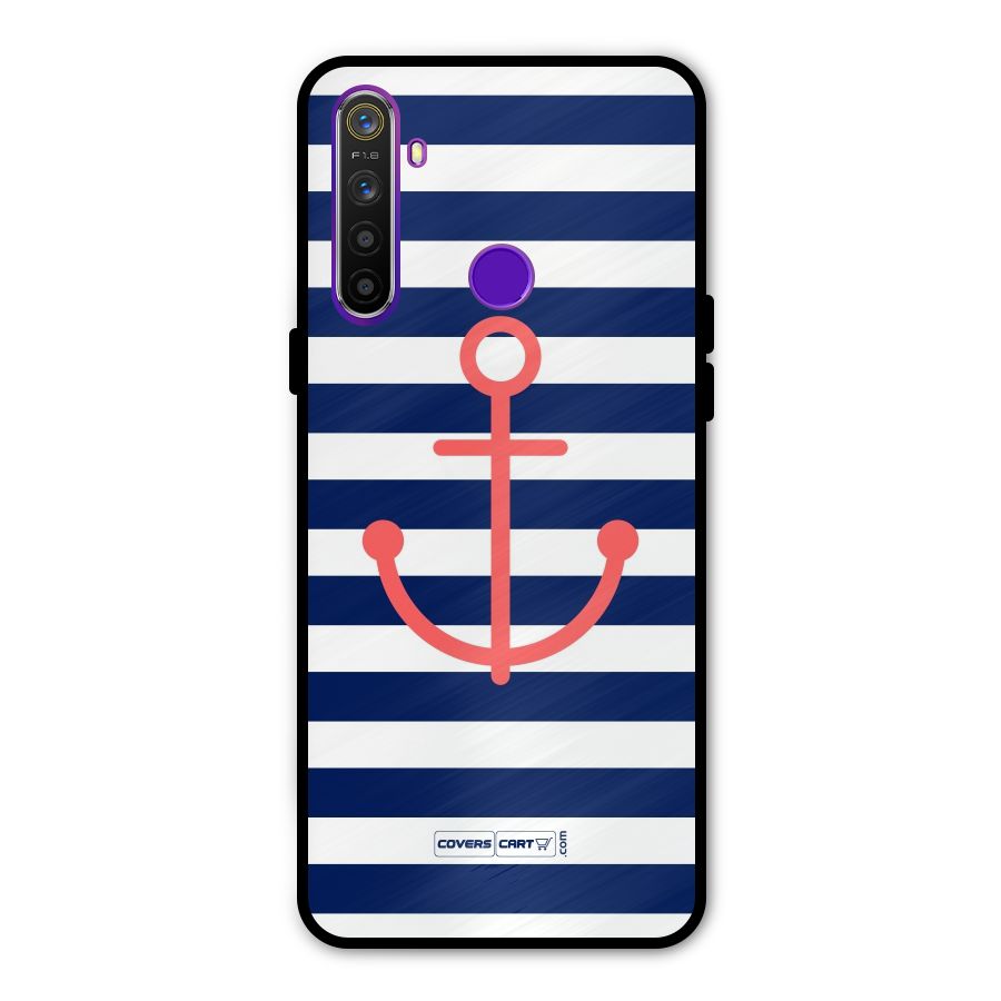 Anchor Stripes Metal Back Case for Realme 5