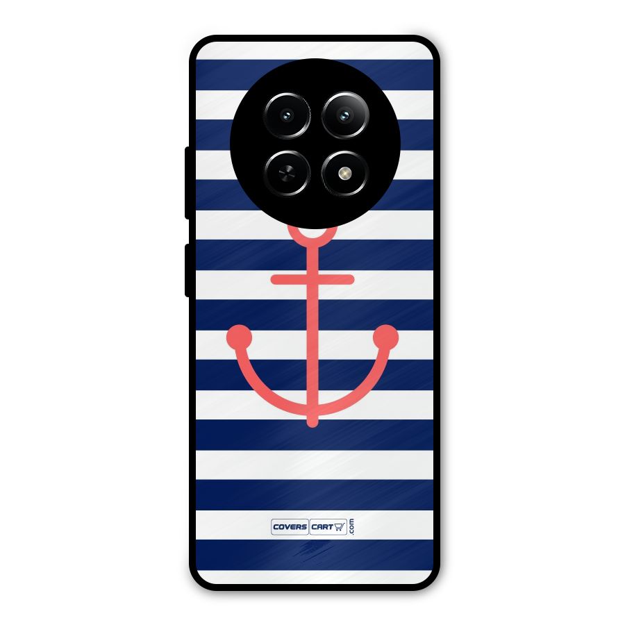 Anchor Stripes Metal Back Case for Realme Narzo 70x 5G