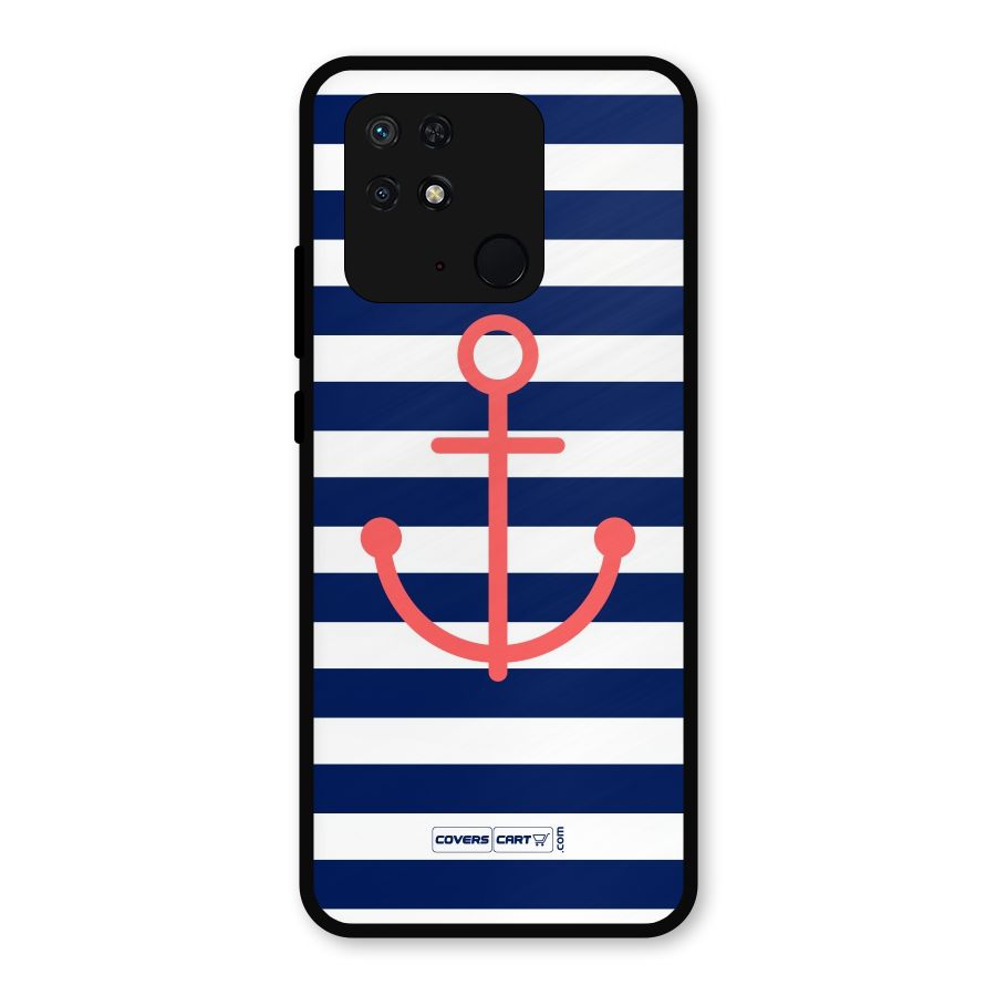Anchor Stripes Metal Back Case for Redmi 10