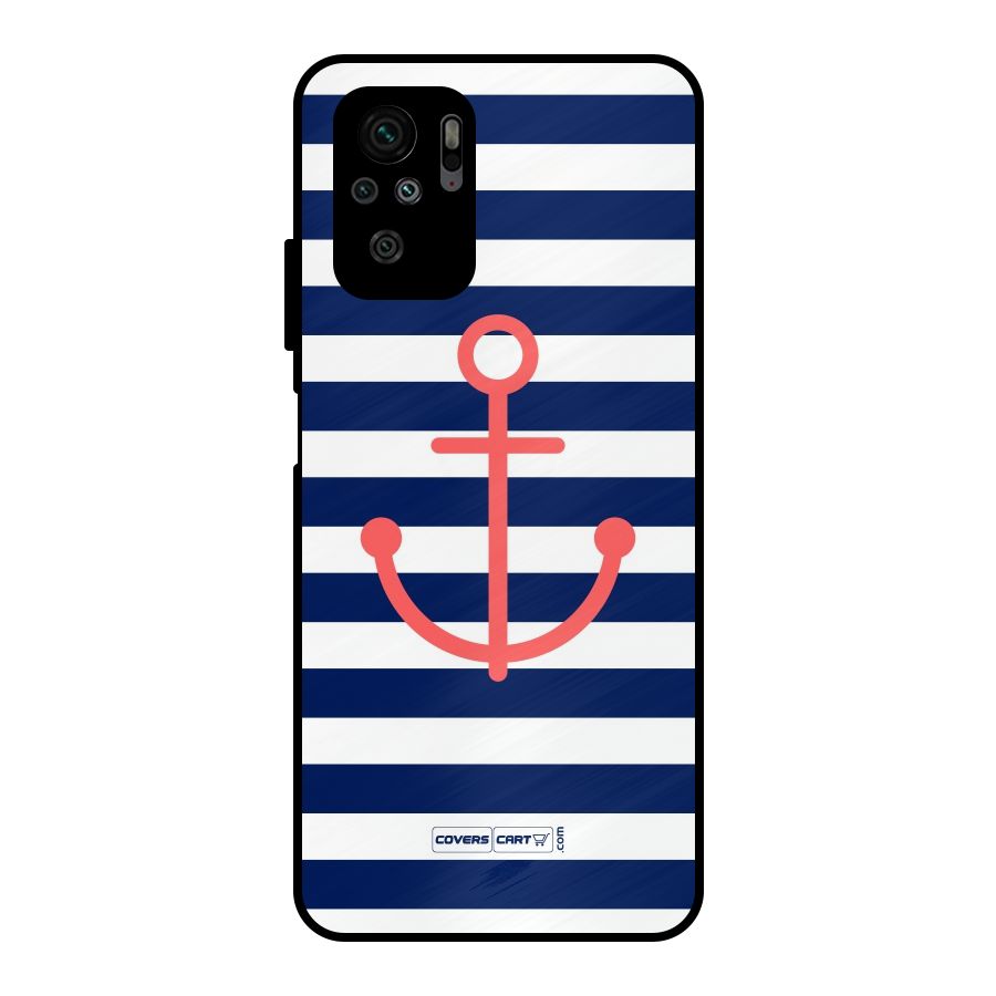 Anchor Stripes Metal Back Case for Redmi Note 10S
