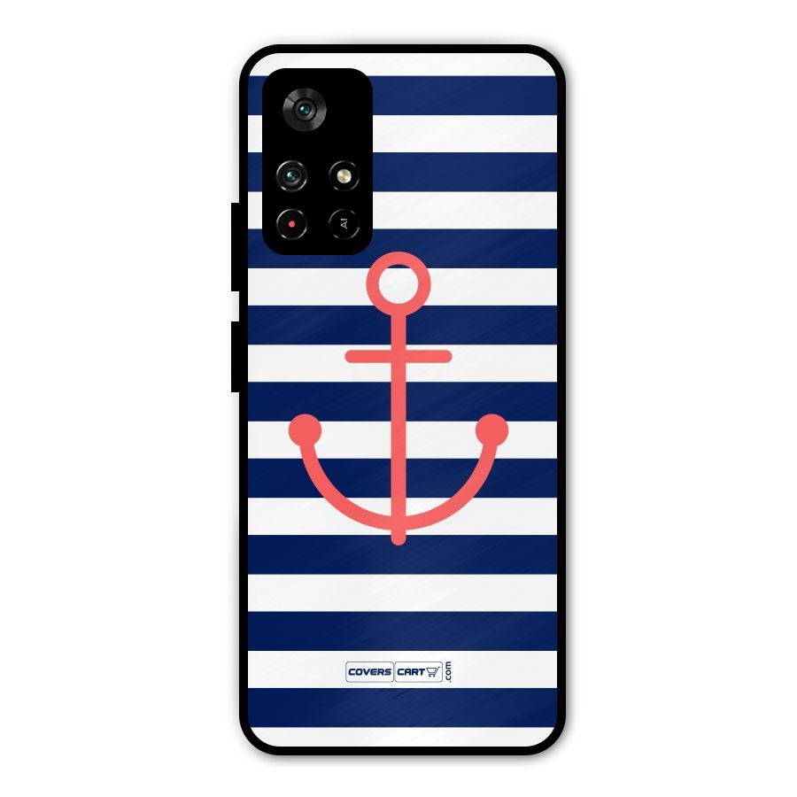 Anchor Stripes Metal Back Case for Redmi Note 11T 5G