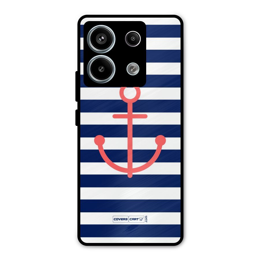 Anchor Stripes Metal Back Case for Redmi Note 13 Pro 5G