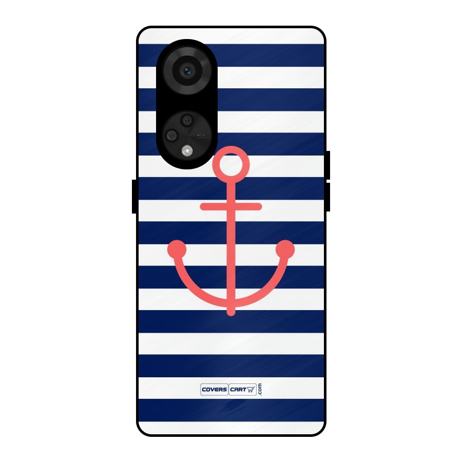 Anchor Stripes Metal Back Case for Reno8 T 5G