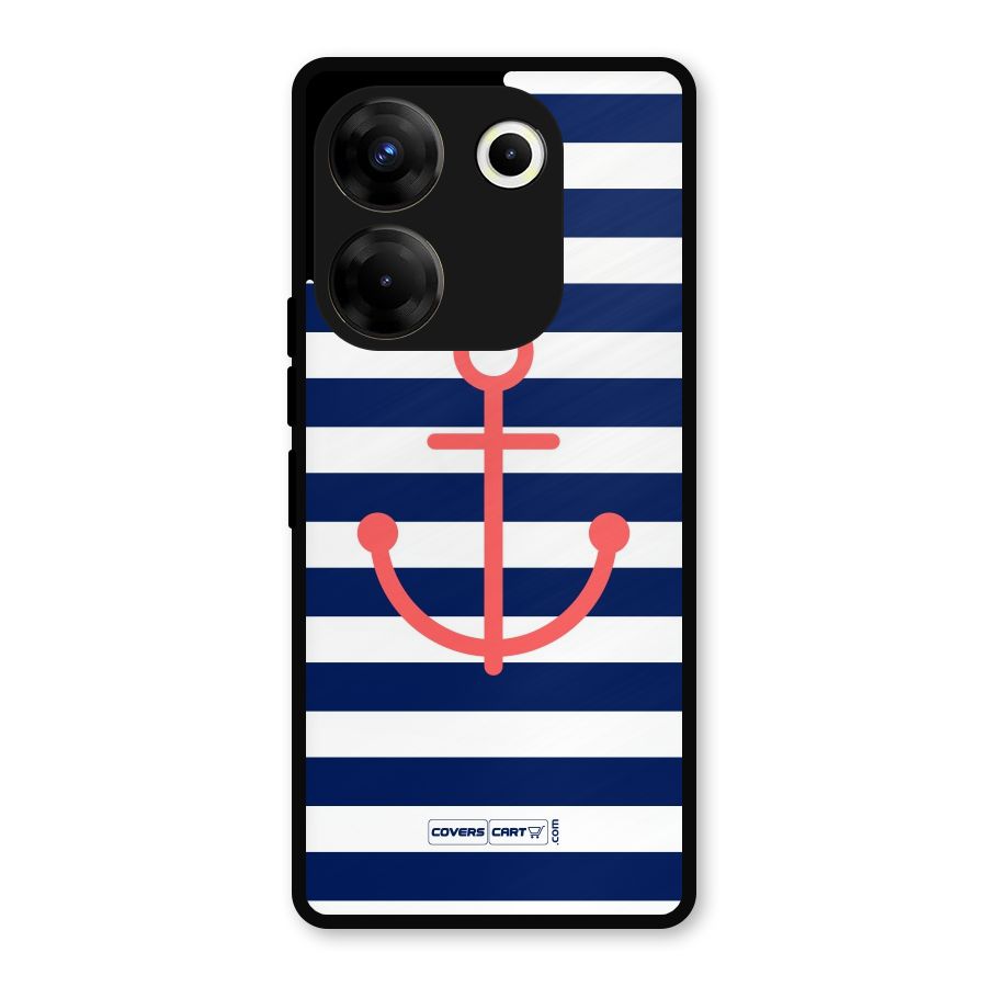 Anchor Stripes Metal Back Case for Tecno Camon 20