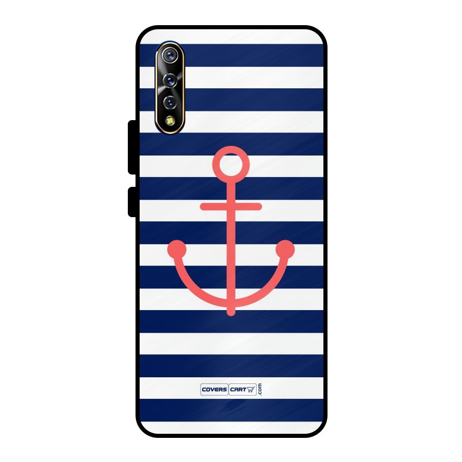 Anchor Stripes Metal Back Case for Vivo S1