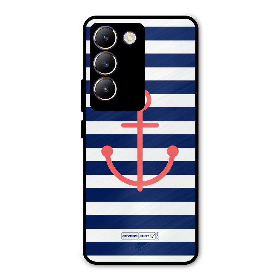 Anchor Stripes Metal Back Case for Vivo T3 5G