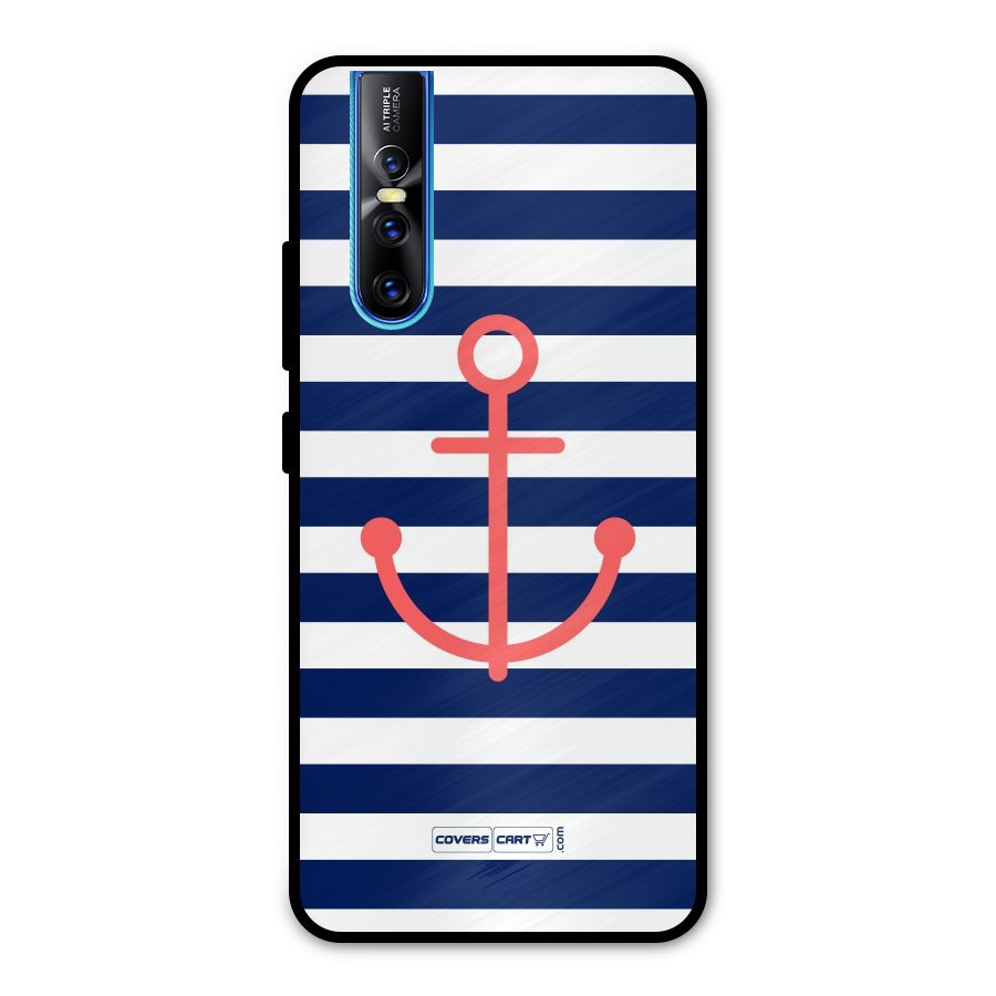 Anchor Stripes Metal Back Case for Vivo V15 Pro