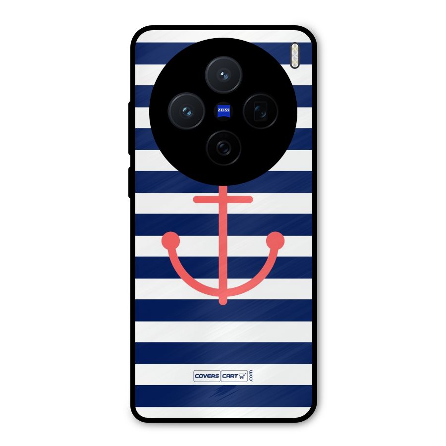 Anchor Stripes Metal Back Case for Vivo X200