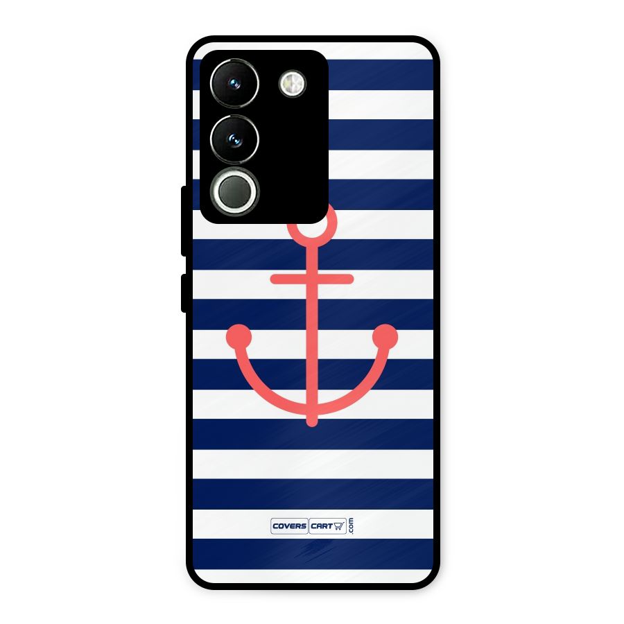 Anchor Stripes Metal Back Case for Vivo Y200