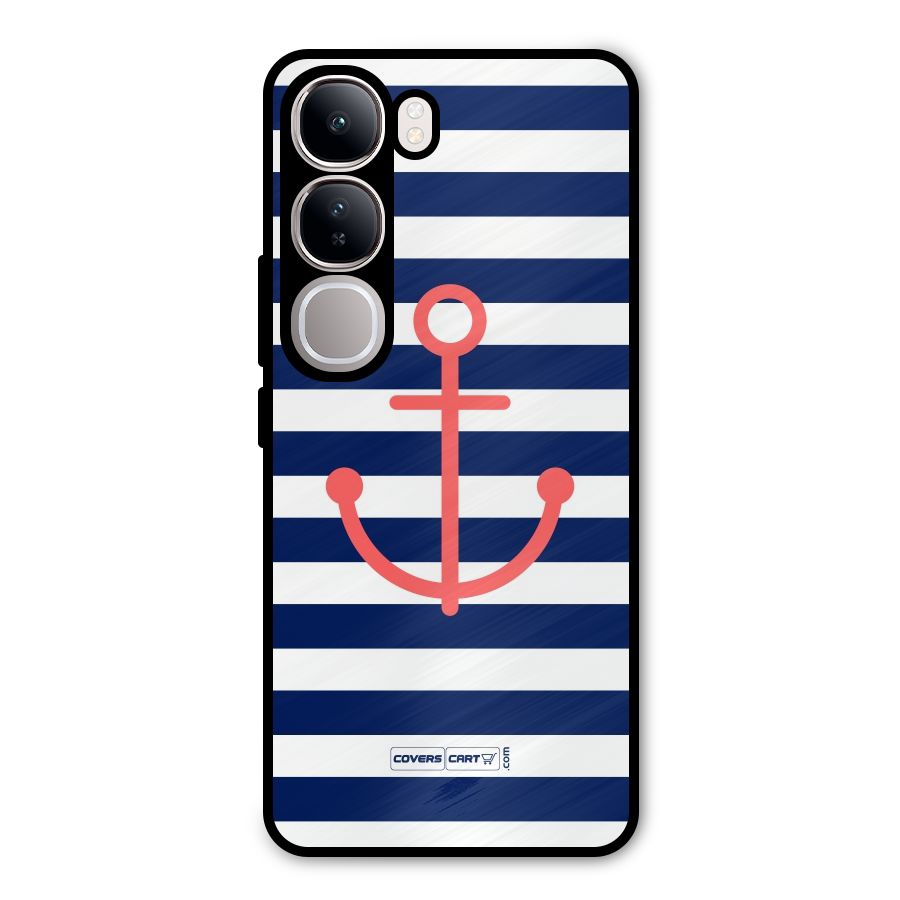 Anchor Stripes Metal Back Case for Vivo Y300