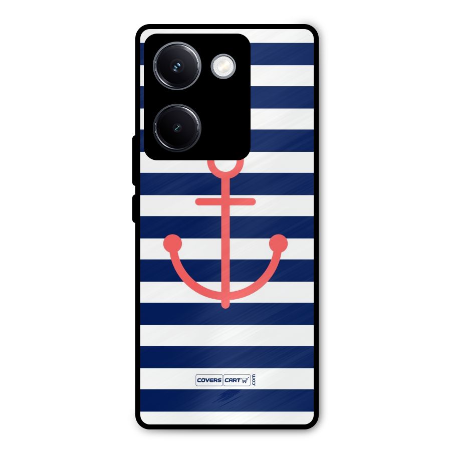 Anchor Stripes Metal Back Case for Vivo Y300 Plus