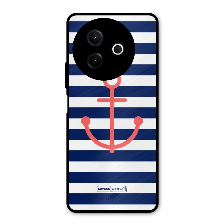 Anchor Stripes Metal Back Case for Vivo Y39