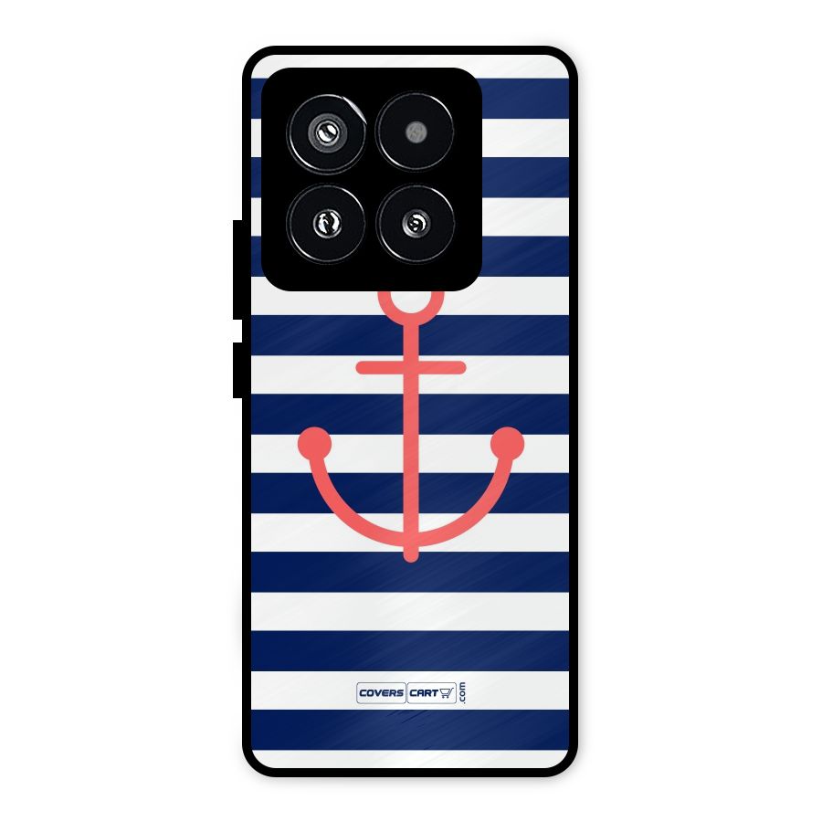 Anchor Stripes Metal Back Case for Xiaomi 14 Pro