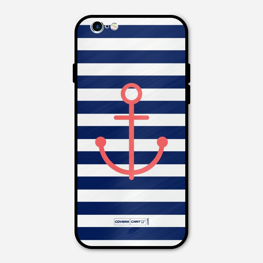 Anchor Stripes Metal Back Case for iPhone 6 6s