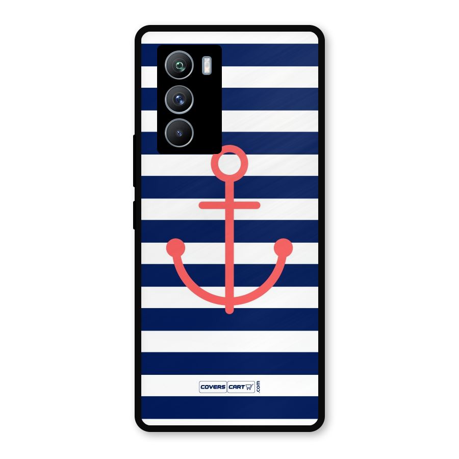 Anchor Stripes Metal Back Case for iQOO 9 SE