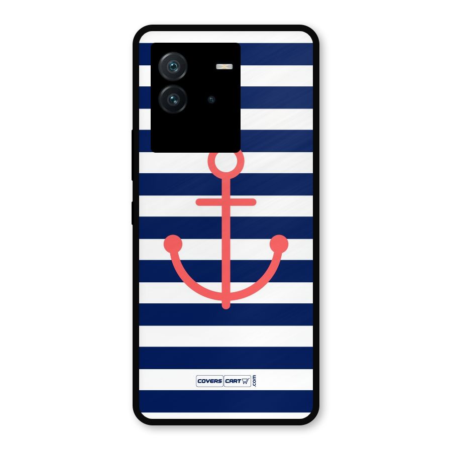 Anchor Stripes Metal Back Case for iQOO Neo 6 5G