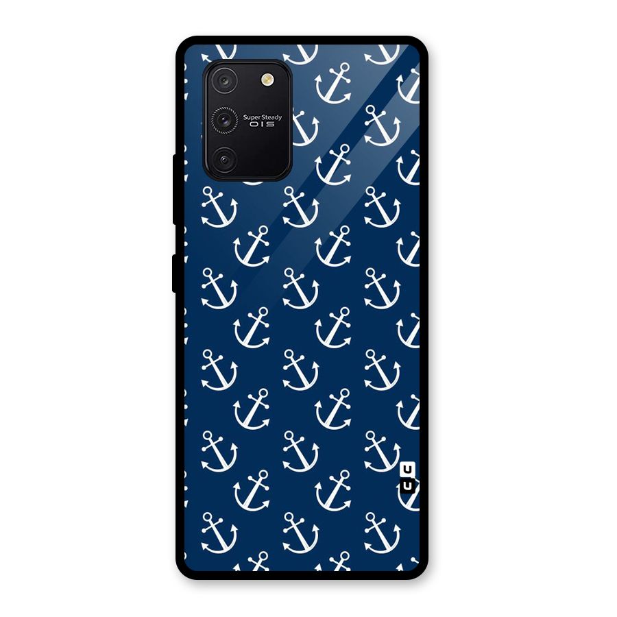 Anchor Zig Pattern Glass Back Case for Galaxy S10 Lite