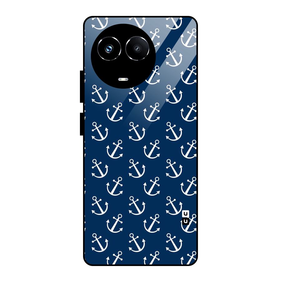 Anchor Zig Pattern Glass Back Case for Realme Narzo 60X
