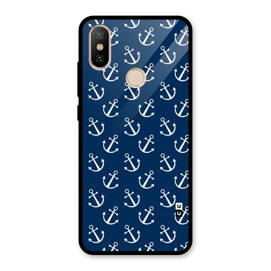 Anchor Zig Pattern Glass Back Case for Redmi A2