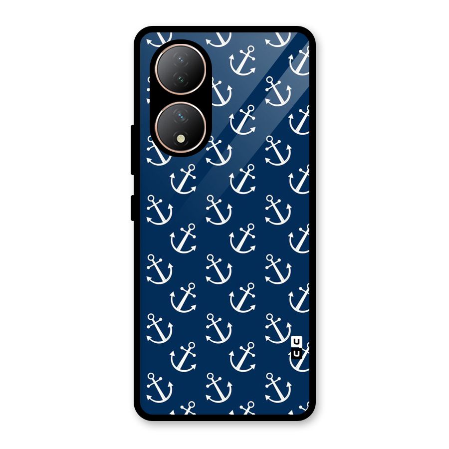 Anchor Zig Pattern Glass Back Case for Vivo Y100A