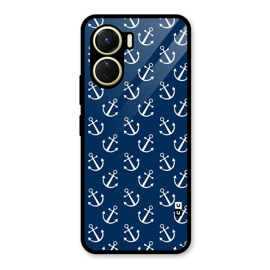 Anchor Zig Pattern Glass Back Case for Vivo Y16