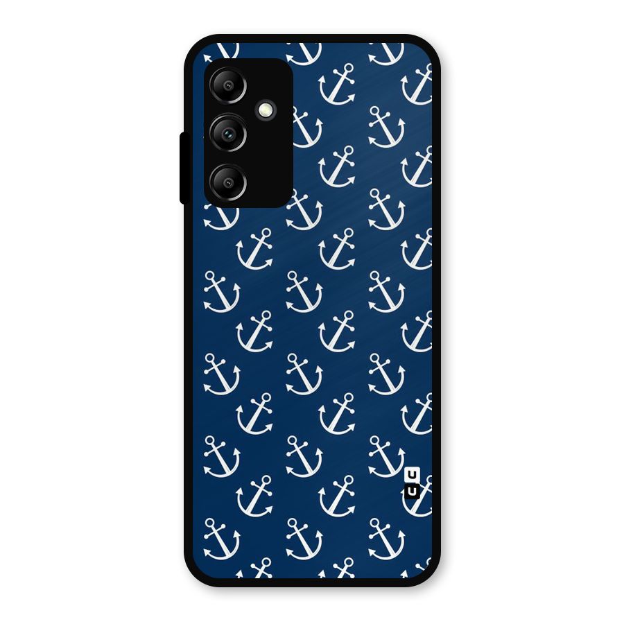 Anchor Zig Pattern Metal Back Case for Galaxy A14 5G