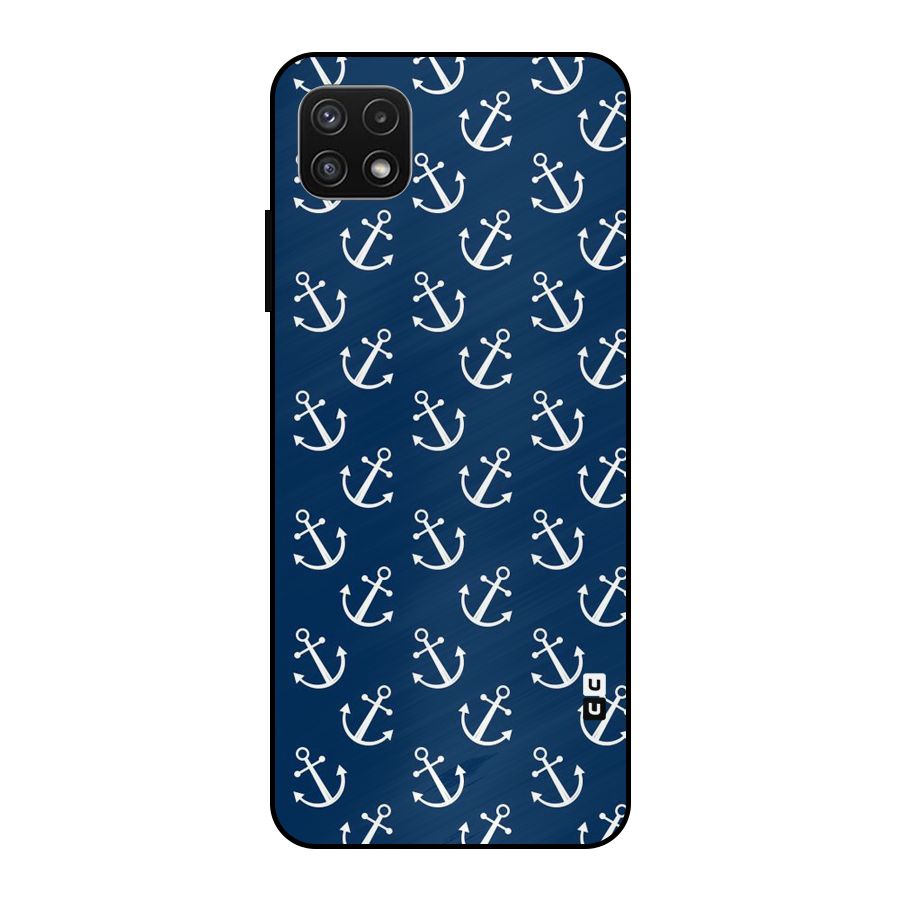 Anchor Zig Pattern Metal Back Case for Galaxy A22 5G